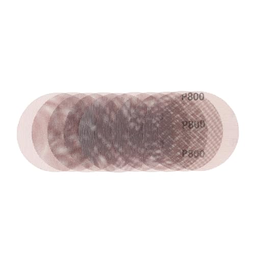 5 Inch Hook and Loop Dust Free Net Sanding Mesh Discs for Drywall Sander Car Wood Drywall Metal Polishing & Grinding Anti-Blocking Sand Abrasive Sheet 10PCs (Grit 800) - style: Grit 800