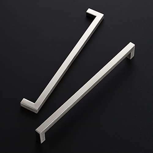 Ravinte Brushed Nickel Square Cabinet Handles Drawer Pulls 10 Inch 18 Pack - color: Brushed Nickel