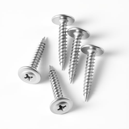 #8×2-1/2'' (80 Pack) Truss Head Wood Screws Quick Metal Self-Tapping Screws 410 Stainless Steel - size: #8×2-1/2''