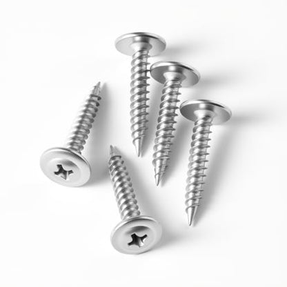 #8×2-1/2'' (80 Pack) Truss Head Wood Screws Quick Metal Self-Tapping Screws 410 Stainless Steel - size: #8×2-1/2''