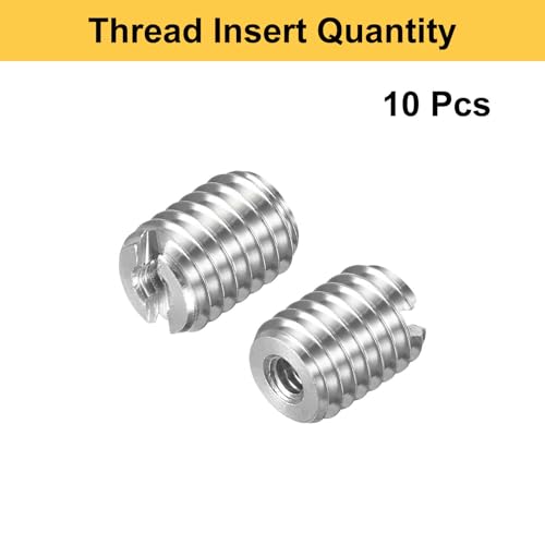 HARFINGTON 10pcs Thread Repair Inserts M5 x 0.8 Male to M2 x 0.4 Female Thread 6mm Long Stainless Steel Reducing Nuts Metric Self Tapping Sleeves Threaded Reducer Industrial Fasteners - size: M5 x 0.8 Male to M2 x 0.4 Female x 6mm