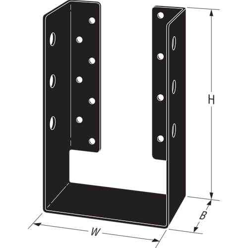Simpson Strong-Tie APHH610 Outdoor Accents® ZMAX®, Black Heavy Joist Hanger for 6x10