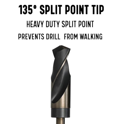 Drill America - KFDRSD1 1" Reduced Shank High Speed Steel Black & Gold KFD Drill Bit with 1/2" Shank, KFD Series - size: 1 in, style: 1/2" Shank