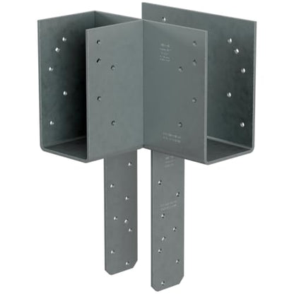Simpson Strong-Tie ECCLLQ444SDS - ECCLLQ L-Shape End Column Cap for 4X Beams & 4X Post with SDS Screws, Skewed Left Framing Bracket for Structural Support in Home Improvement Projects