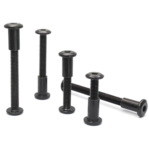 M6 Hex Drive Socket Cap Bolt Kit, Black, 30 Sets - color: Black, size: M6x20/30/40/50/60mm