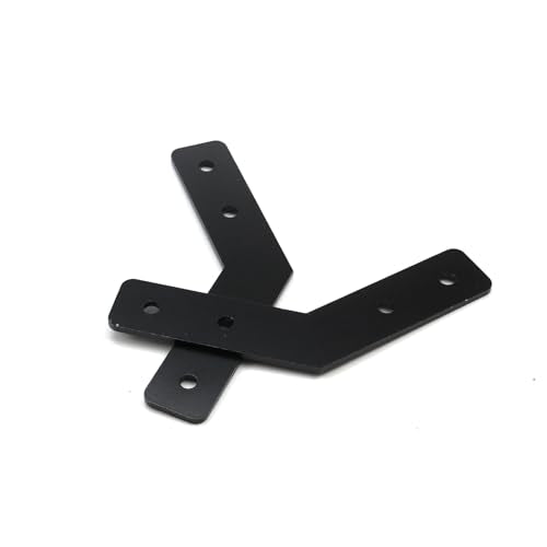 KUMGROT 135 Degree Angle Flat Bracket Carbon Steel Leg Brackets - size: 3.35", style: 135 Degree Black