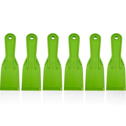 Plastic Putty Knife, 2" Flexible Paint Scraper Spackle Tool, 6/Pack