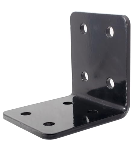 Beam Bracket, 4" X 4" X 3.5” Heavy Duty Corner Bracket. Fireplace Mantel Brackets Made of Premium Heavy Duty Alloy Steel. Corner Steel - size: 4X4X3.5, style: Black 4 PCS