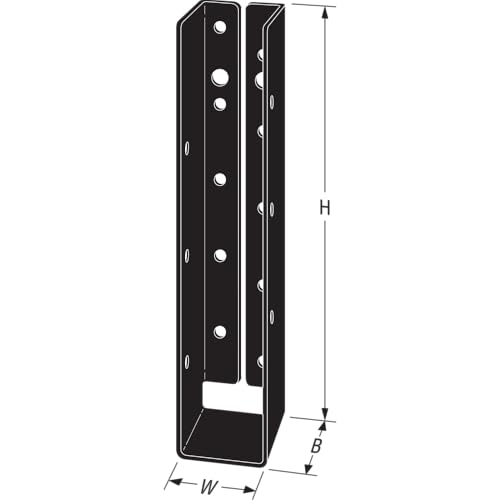 Simpson Strong-Tie APLH210 Outdoor Accents® ZMAX®, Black Light Joist Hanger for 2x10 (Pack of 12)