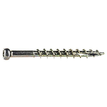 Trim Screws, 5lb, Approx. 865 Pieces - #8 x 2 Durable Secure Serrated Thread Trim Screws, Fasteners for Trim, Roofing, Construction, Repair - color: Bronze, size: 5 LB Tub|#8 x 2"