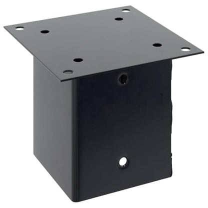 4.76x4.76 Inch Square Post Bases Powder Coated Steel 4 Pack - color: Anthracite, size: 4.76 x 4.76" (L x W)