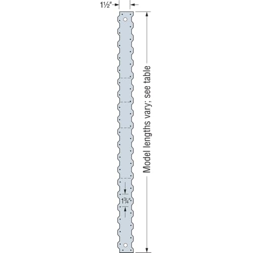 Simpson Strong-Tie ST2122 ST 12-13/16 in. 20-Gauge Galvanized Strap Tie - size: 1 Each