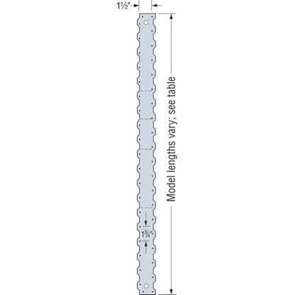 Simpson Strong-Tie ST2122 ST 12-13/16 in. 20-Gauge Galvanized Strap Tie - size: 1 Each