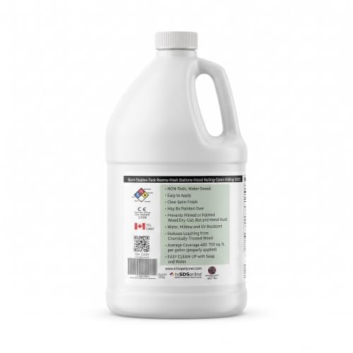 Lumber-Seal Non-Toxic Waterproof Clear Wood Sealant, 1 Gallon | Subfloors, Framing, Fence, Siding & Outdoor Structures | Zero VOC, No Odor | Flood-Grade Rated | Dries Clear, Made in USA