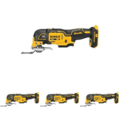 DEWALT 20V MAX XR Oscillating Multi-Tool Cordless, Variable Speed Brushless Motor Multitool with LED Light, Extended Runtime, Includes Two Wood Cutting Blades, Tool Only (DCS356B) (Pack of 4) - style: Tool Only (Pack of 4)