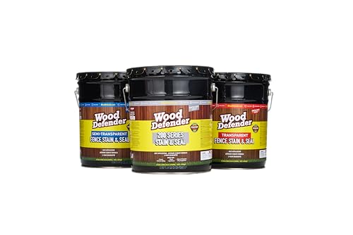 Wood Defender 200 Series Stain and Seal, Cedar Tone, 5-Gallon - color: Cedar Tone, size: 5 Gallon