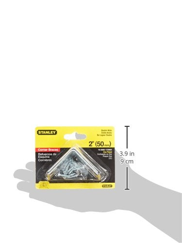 Stanley Hardware S755-685 CD994 Double Wide Corner Brace in Zinc plated, 2 pack