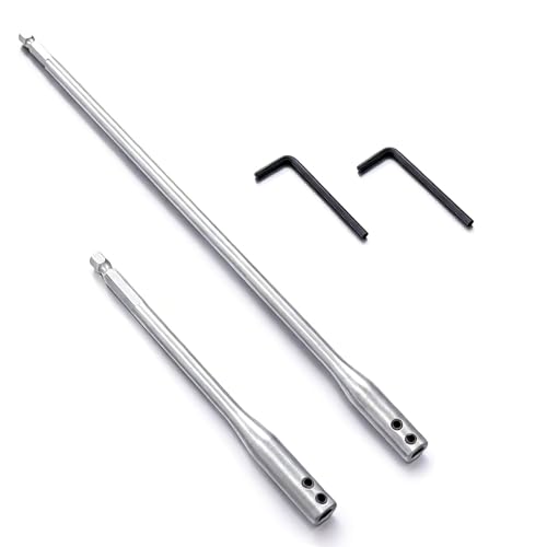 1/4 Inch Drill Bit Extension Set, 6 & 12 Inch Drill Extensions, 2 Hex Keys