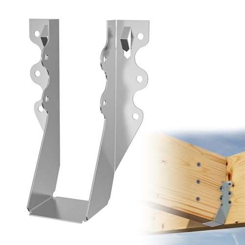 25 pcs 2x6 Joist Hanger,LU26 18 Gauge Double Shear Face Mount Joist Hanger,Hurricane Ties for Rafters Tie Brackets Great for Floor Deck and Ceiling Joists - size: 25Pcs 2x6, style: Silver