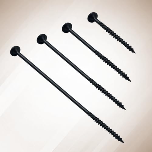 4-1/2 Inch Structural Wood Screws Black 50Pcs - color: Black, size: #14×4-1/2"