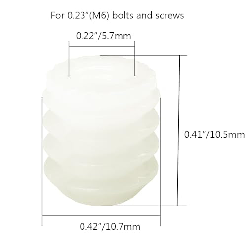 Plastic Dowel Plastic Hinge Dowel Inserts 0.41"x0.42" Cabinet Door Hinge Dowels 100 Pack - size: 0.41"x0.42"(10.5mmx10.7mm) Regular