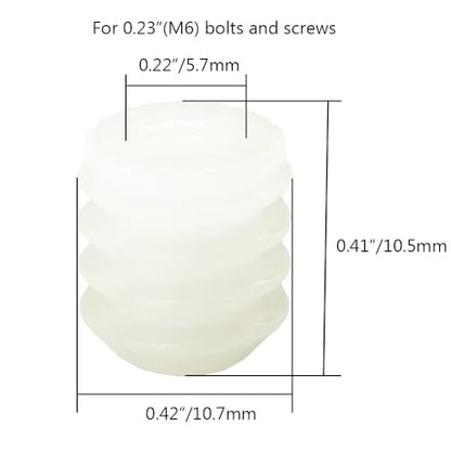 Plastic Dowel Plastic Hinge Dowel Inserts 0.41"x0.42" Cabinet Door Hinge Dowels 100 Pack - size: 0.41"x0.42"(10.5mmx10.7mm) Regular