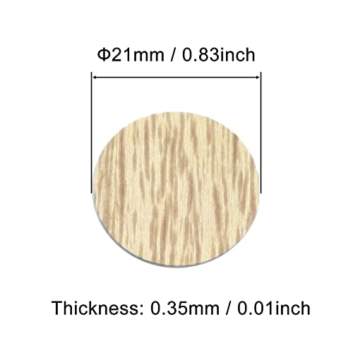 Self-Adhesive Screw Hole Stickers PVC Cover Caps Dustproof for Wooden Furniture Cabinet 21mm 2 Sheets/108 Pcs Light Oak - color: Light Oak