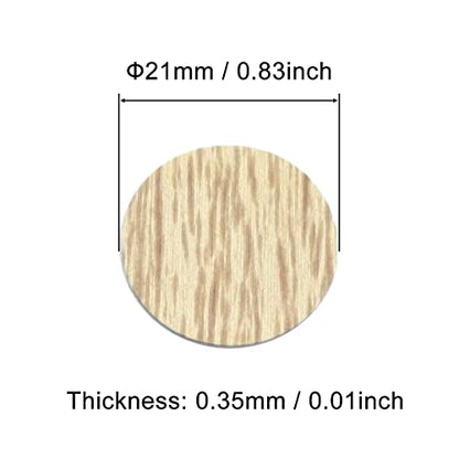 Self-Adhesive Screw Hole Stickers PVC Cover Caps Dustproof for Wooden Furniture Cabinet 21mm 2 Sheets/108 Pcs Light Oak - color: Light Oak