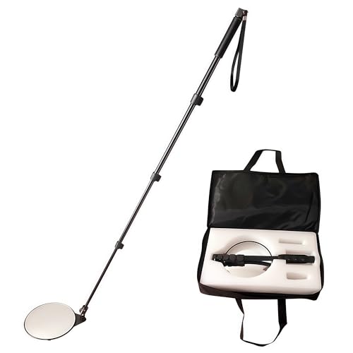 Under Vehicle Inspection Mirror – 8" LED, 180° Adj., Telescoping Handle