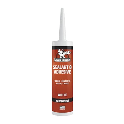 Liquid Rubber Waterproof Sealant & Adhesive Caulk, White, 10.2 oz, 1 Pack - color: White, size: 1 Pack