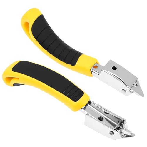 QWORK Heavy Duty Staple Remover Staple Puller Tool, 2 Pack Upholstery Staple Remover with Stainless Steel Tip for Furniture Carpet Cartons Wood Boxes Frames Floors