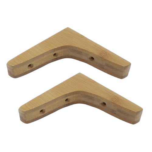 2-Pack Solid Wood Triangle Shelf Bracket Corbel 3.7in Wall Mount - size: 3.7*3.7"