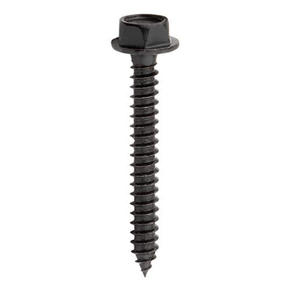 National Hardware Hex Head Screws, #10 x 1-1/2", 16-Pack, Black