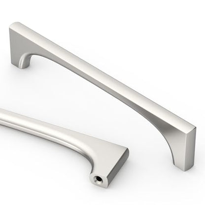Asidrama 10 Pack 5 Inch(128mm) Brushed Satin Nickel Cabinet pulls Kitchen Cabinet Handles, Cabinet Pulls Kitchen Cabinet Hardware for Cupboard Drawer Pulls 2321 - color: Brushed Satin Nickel, size: 5" Hole Center, style: 10 Pack