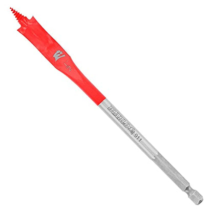 Diablo Spade Bits for Wood - 1/2" Diameter, 6" Length, 1/4" Hex Shank - size: 1/2" × 6" (Pack of 2)