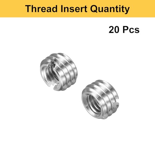 HARFINGTON 20pcs Thread Repair Inserts M8 x 1.25 Male to M5 x 0.8 Female Thread 5mm Long Stainless Steel Reducing Nuts Metric Self Tapping Sleeves Threaded Reducer Industrial Fasteners - size: M8 x 1.25 Male to M5 x 0.8 Female x 5mm