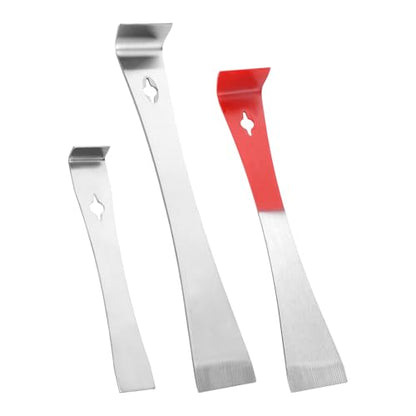 3PCS Pry Bar Scraper, Stainless Steel Bee Hive Tool Small Flat Pry Bar