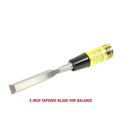 GreatNeck 5/8 in Wood Chisel for Carpentry and Joinery, 5 Inch Blade, High Carbon Steel, Steel Cap Acetate Handle, Made in USA Woodworking Tools - size: 5/8 Inch