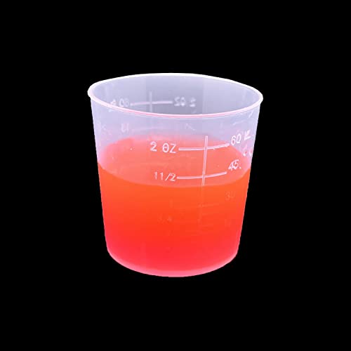 30 Pcs Plastic Graduated Cups, 60ml/2oz Clear Scale Cups - size: 60 milliliters