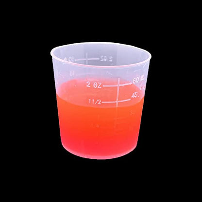 30 Pcs Plastic Graduated Cups, 60ml/2oz Clear Scale Cups - size: 60 milliliters