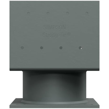 Simpson Strong-Tie ECB66 Elevated Column Base - 6x6 Nominal Post Size, 2-Inch Elevated Base, 1-Inch Standoff, Flexible Anchorage Options, Gray Paint Finish