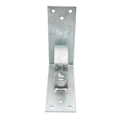 Chain Link Fence 2-1/2"" (2-3/8"" OD) Wood to Steel Corner Bracket, Wood Fence to Steel Post Adapters, Adapter Brackets (Pack of 4), silver