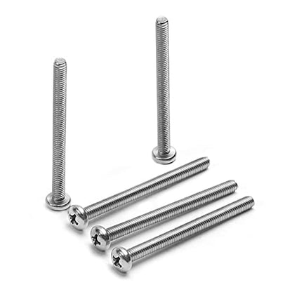 30Pcs M4-0.7 x 50mm Pan Head Phillips Machine Screws - size: M4 x 50mm