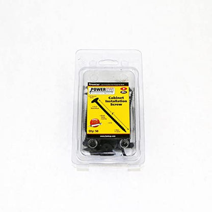 FastCap PowerHead Wood Screws, 3", Square Drive, 50-Pack