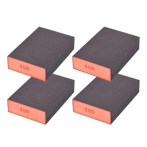 4Pcs 400Grit Sanding Sponges, Wet Dry Sanding Blocks - size: 400Grit