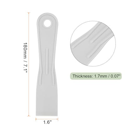 HARFINGTON 5pcs Putty Scraper 1.6" Width 1.7mm Thin Flexible Plastic Putty Knives for Taping Drywall Spreading Painting Wall Scratching Gray - size: 1.6"