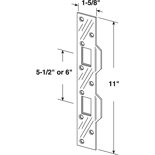 Prime-Line Door Strike, 5-1/2", Hole Center, Matte Black (Single Pack) - color: Matte Black