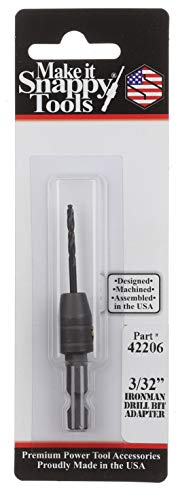 Make it Snappy Tools 3/32 Inch Ironman Quick Change Drill Bit Adapter for Metalworking, Fabrication and Installation - size: 3/32 in