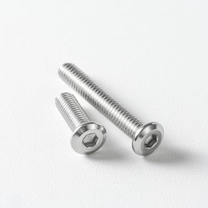 M2.5 x 12mm(50 Pack) Metric Flat Head Hex Socket Cap Screws Bolts, 304 Stainless Steel 18-8, Hex Drive, Bright Finish, Fully Machine Thread - size: M2.5 x 12
