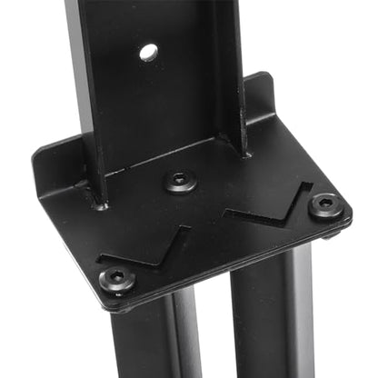 TOPZEA 2 Pack Fence Post Repair Kit, Heavy Duty Steel Stabilizer Stakes, Ground Anchors Spike to Fix Leaning/Tilted/Broken Wood Posts, Metal Support for Garden & Yard Fencing, Black